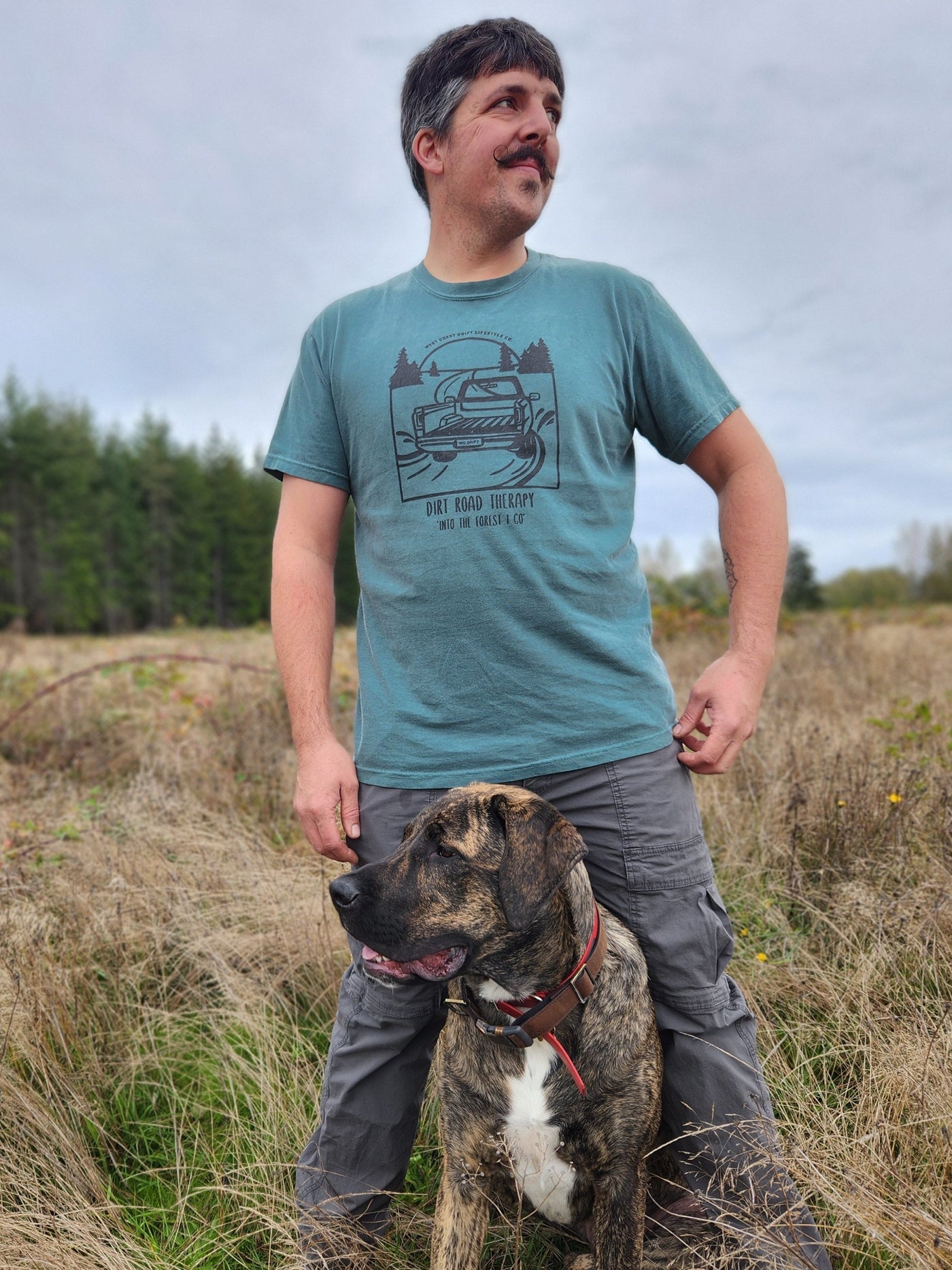 DIRT ROAD THERAPY TEE  "into the forest I go"